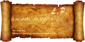 Laczházi Pál névjegykártya
